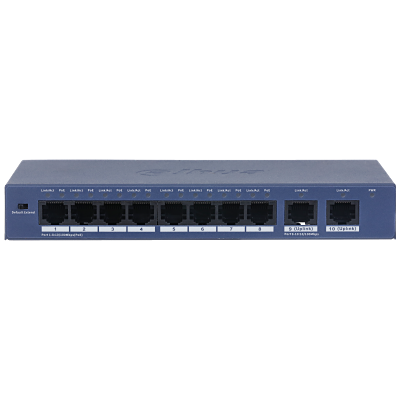 DH-S3010-8ET2ET-60- 10-Port Unmanaged Desktop Switch with 8-Port PoE