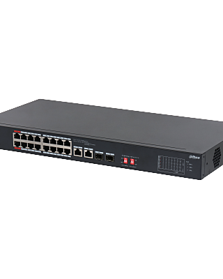DH-S3218-16ET-135-18-Port Unmanaged Desktop Switch with 16-Port PoE
